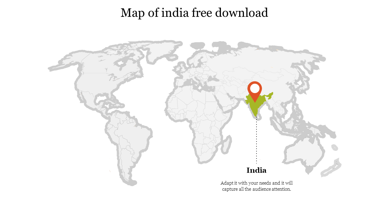 Map Of India Free Download PPT Presentation Slides